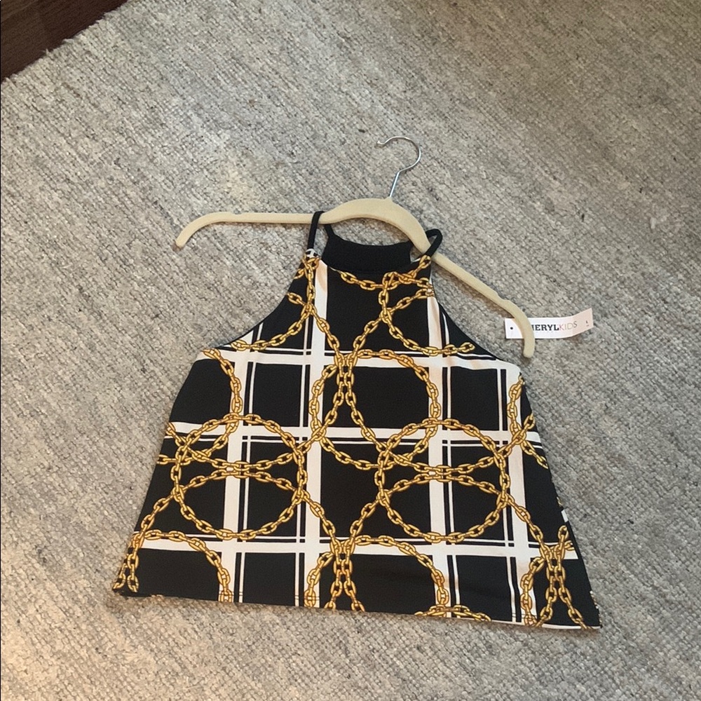 Stylish Black and Gold Kids Top